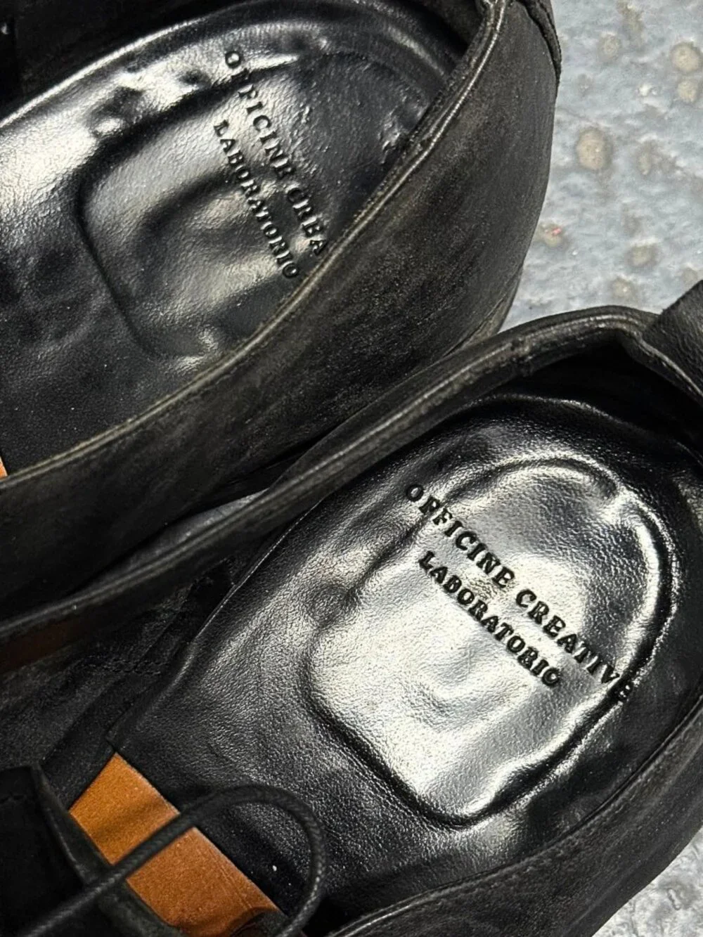 OFFICINE CREATIVE LABORATORIO BLACK LEATHER SHOES